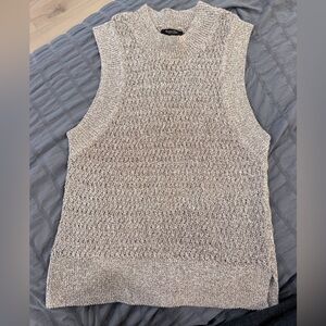 Massimo Dutti Metallic Knit Top